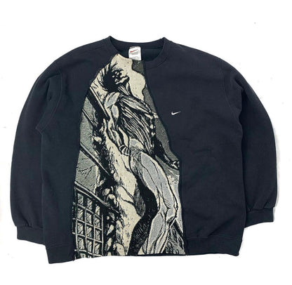 Masque Studio  Attack on Titan black oversized heavyweight  sweatshirt