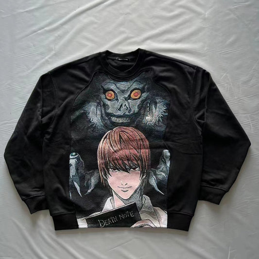 Masque Studio Death note black oversized heavyweight  sweatshirt