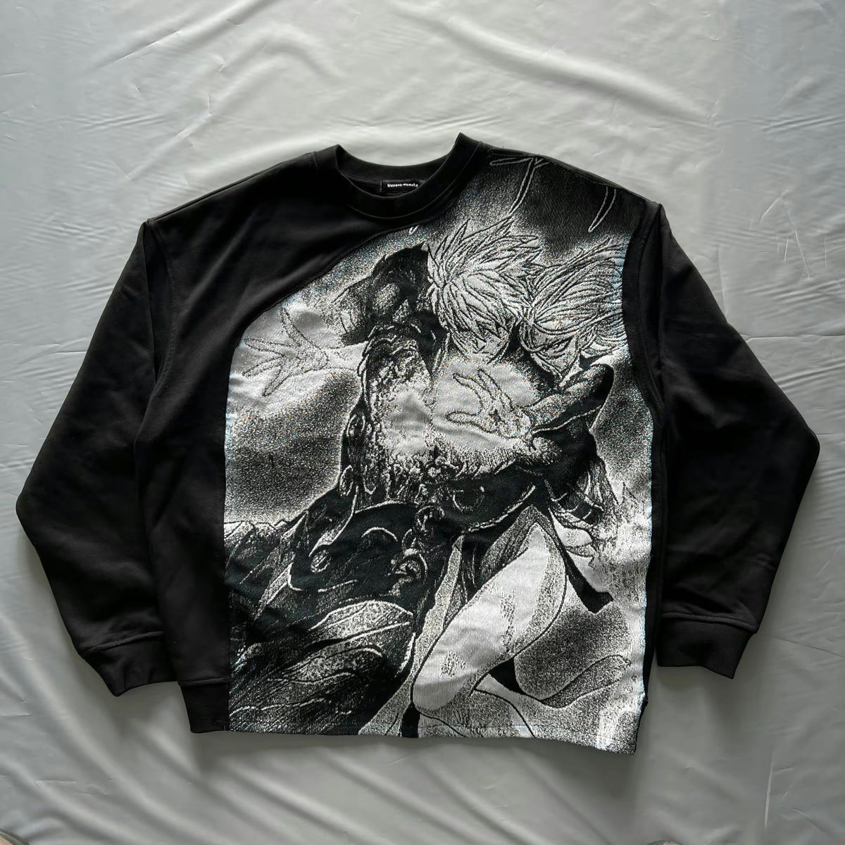 Masque Studio  One puch man black oversized heavyweight  sweatshirt