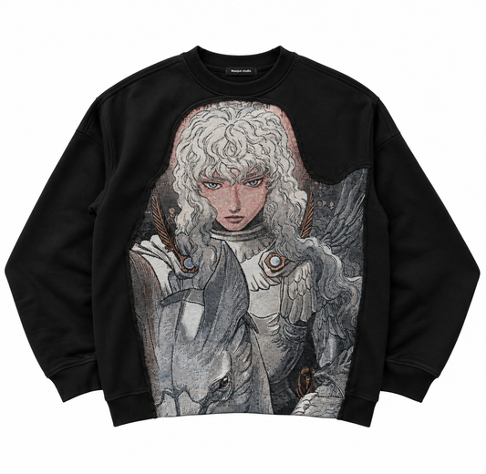 Masque Studio Griffith black oversized heavyweight  sweatshirt