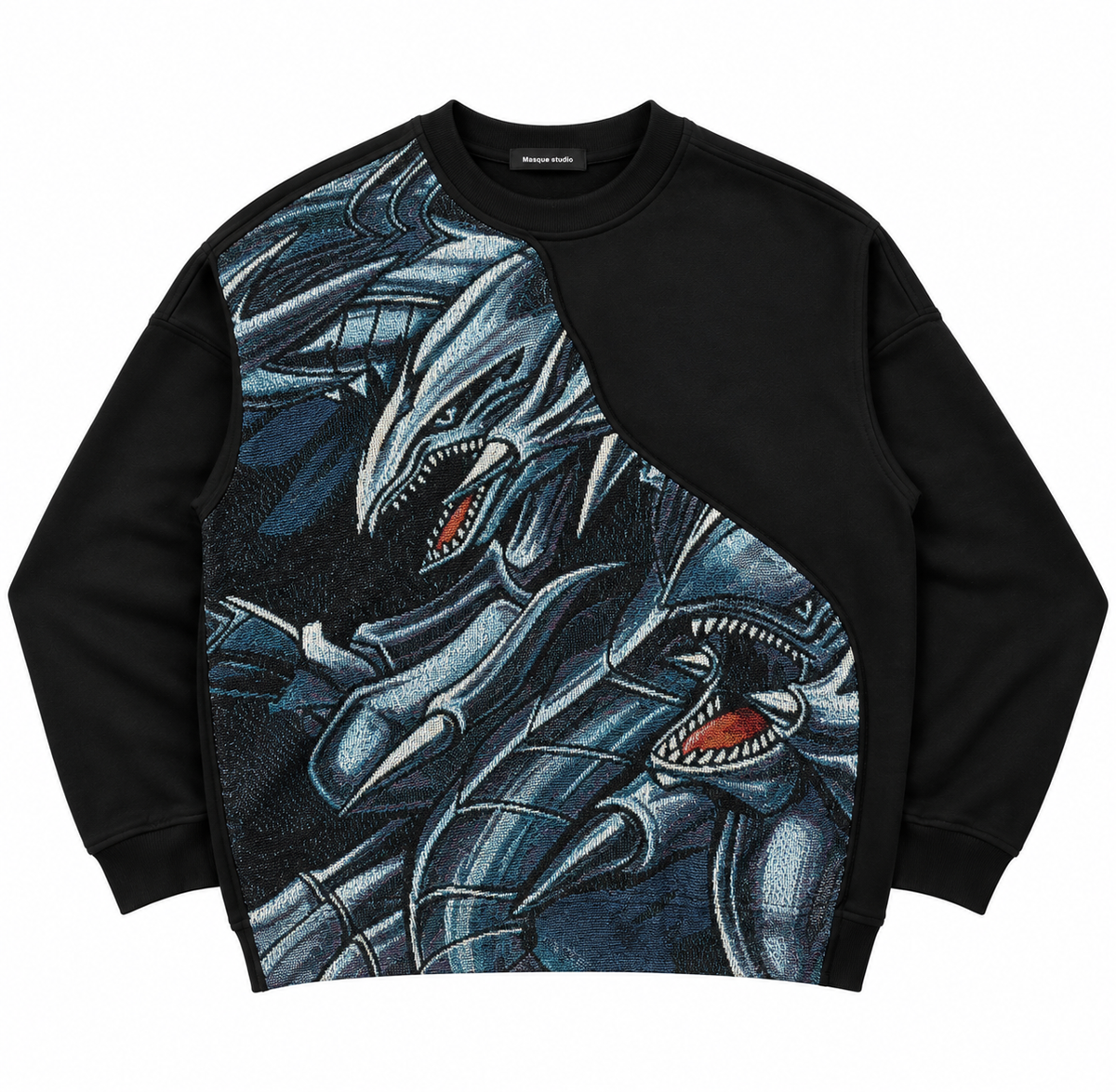 Masque Studio  Yu-gi-on black oversized heavyweight  sweatshirt
