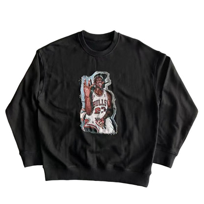 Masque Studio Jordan black oversized heavyweight  sweatshirt