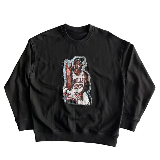 Masque Studio Jordan black oversized heavyweight  sweatshirt